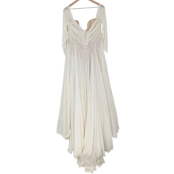 Wtoo by Watters Miles Wedding Dress Off Shoulder Tulle Bridal Gown 22 NWT - Picture 6 of 7